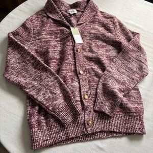 NWT Goodfellow & Co Red Marled Button-Up Sweater Size M